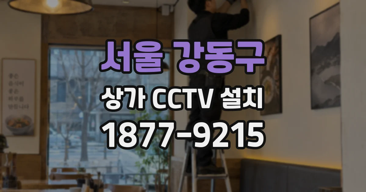 서울 강동구 상가 CCTV 설치
