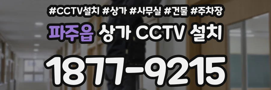 파주읍 상가 CCTV 설치