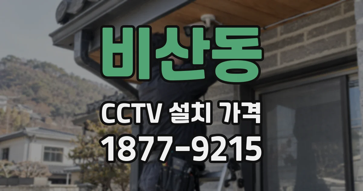 비산동 CCTV 설치 가격