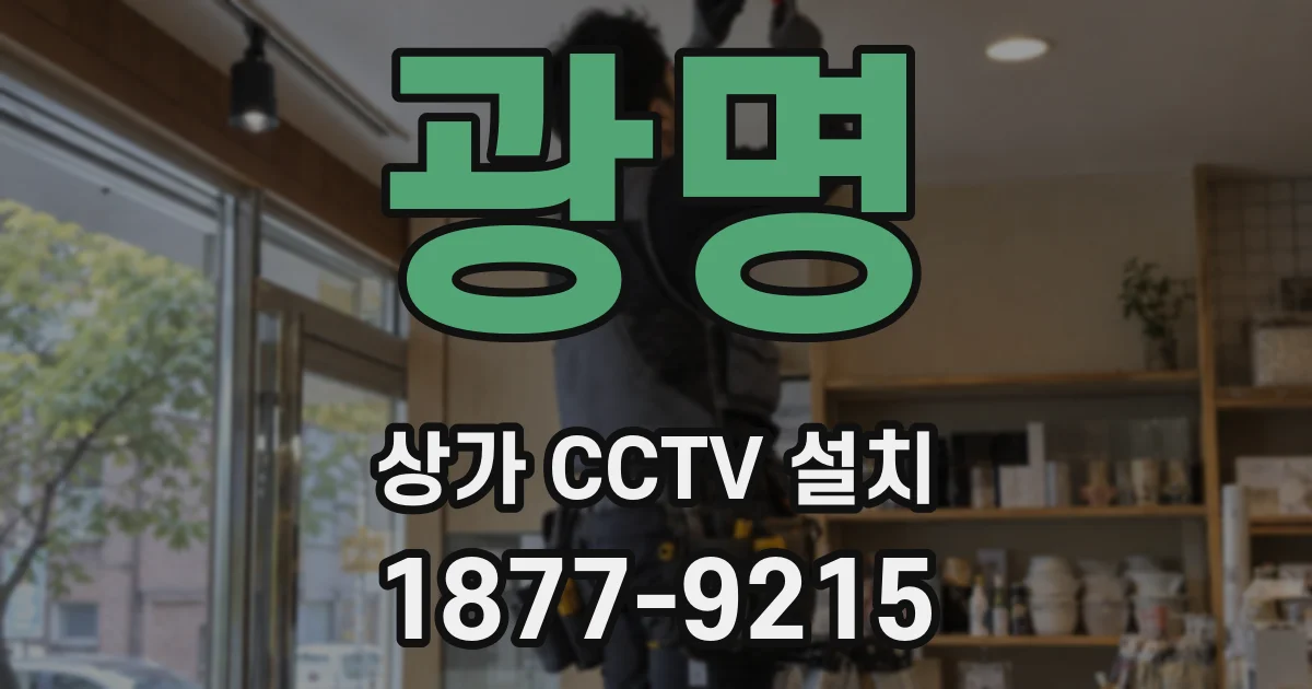광명 상가 CCTV 설치