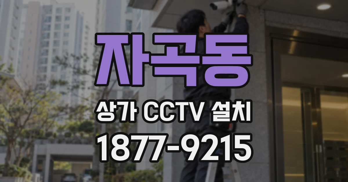 자곡동 상가 CCTV 설치