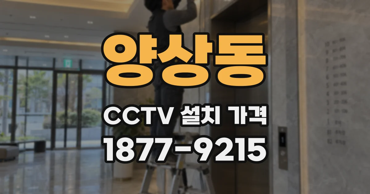 양상동 CCTV 설치 가격