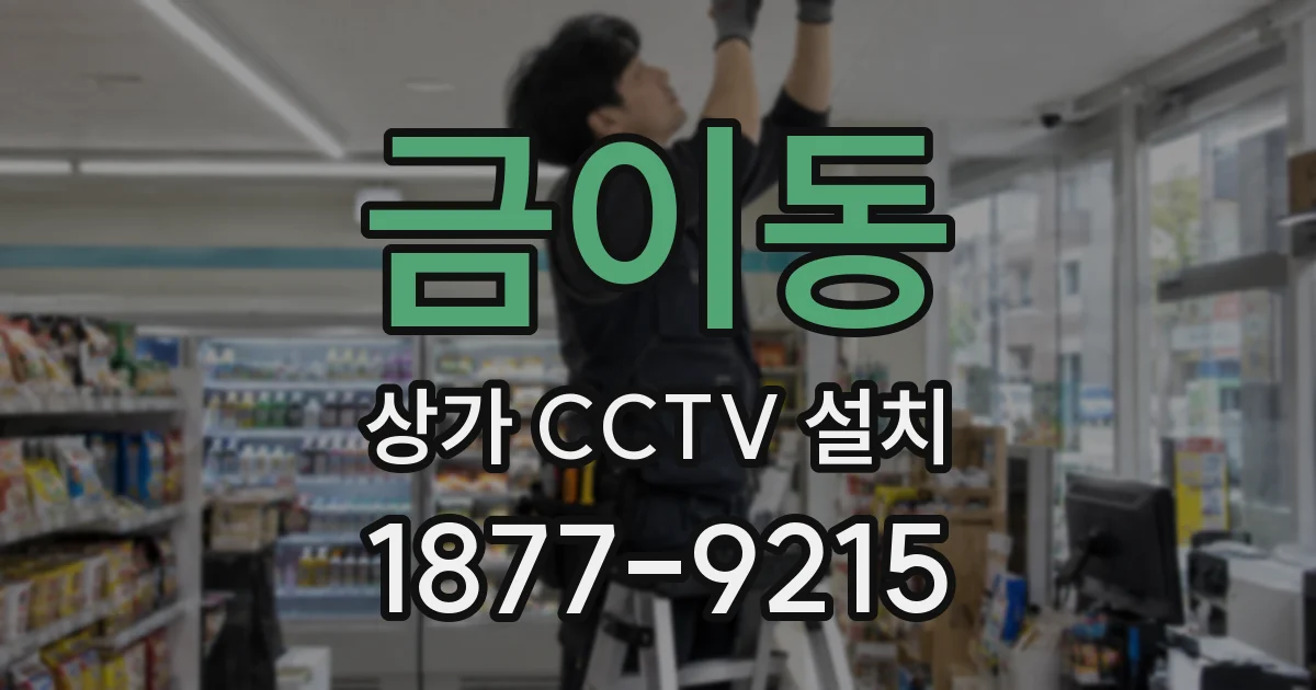 금이동 상가 CCTV 설치