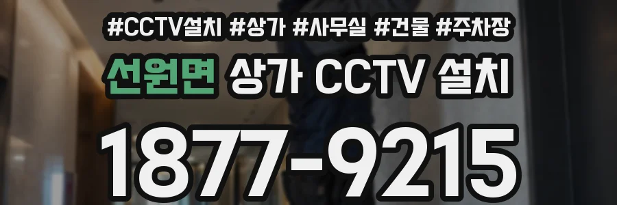 선원면 상가 CCTV 설치