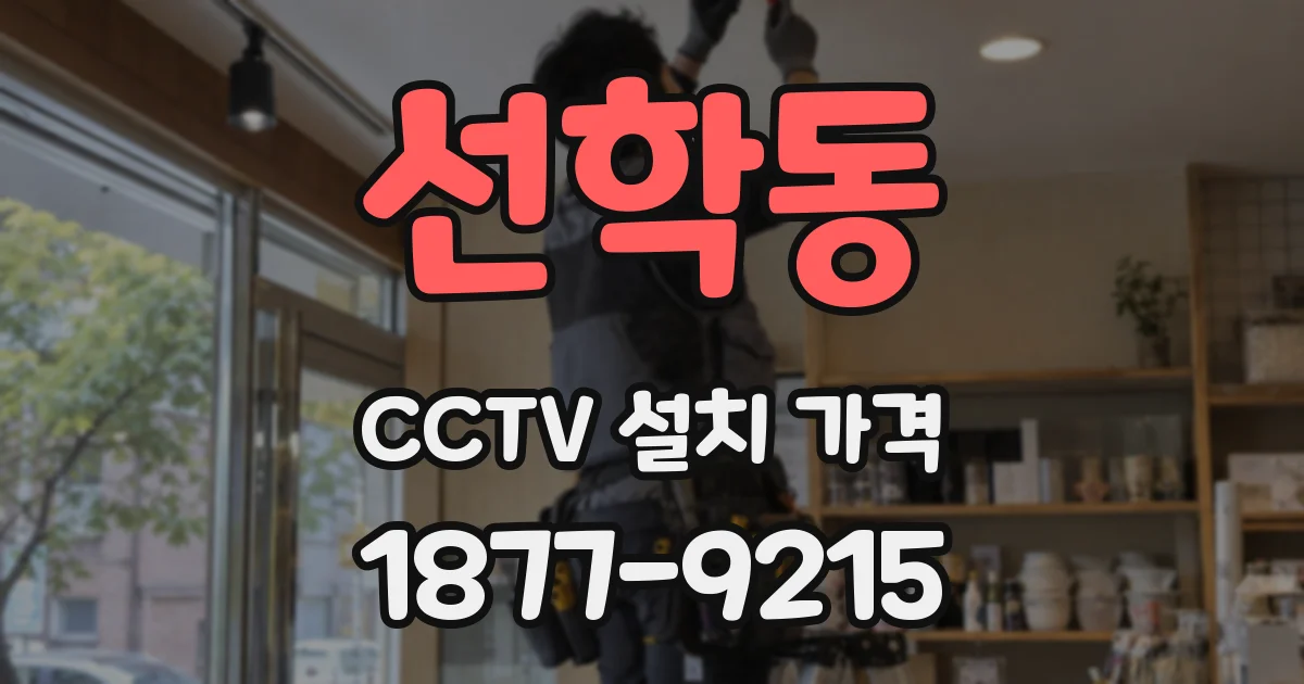 선학동 CCTV 설치 가격