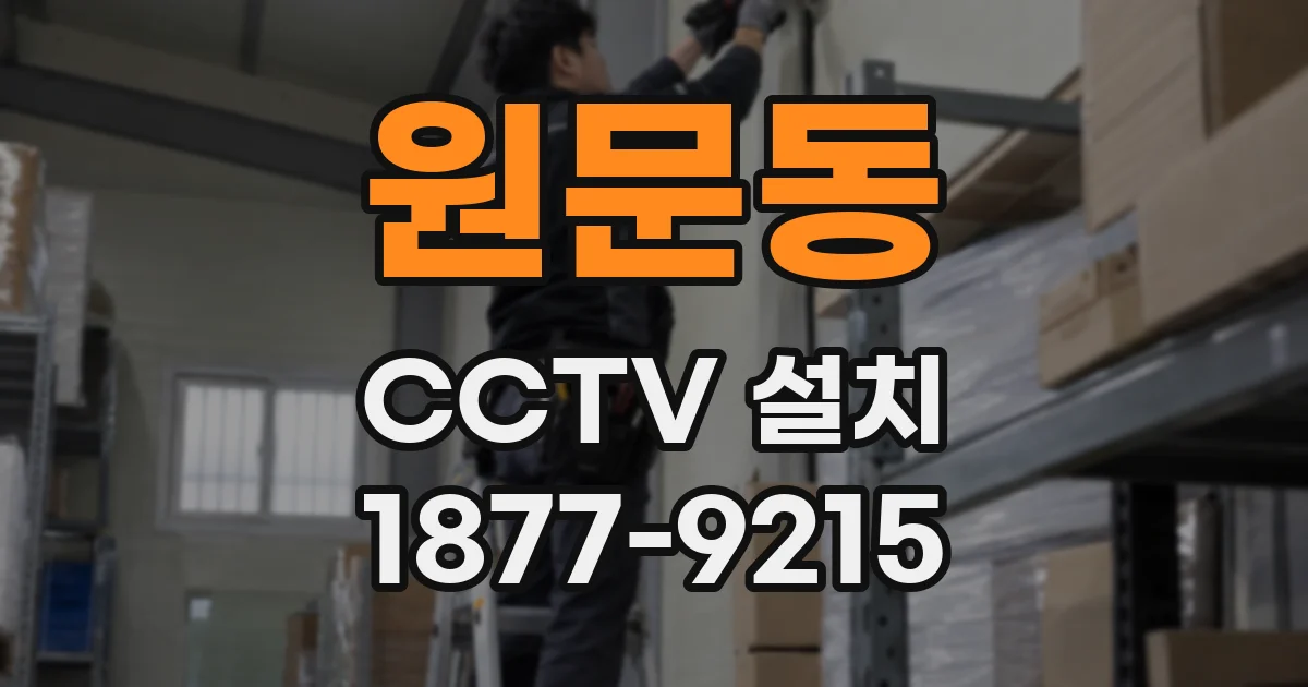 원문동 CCTV 설치