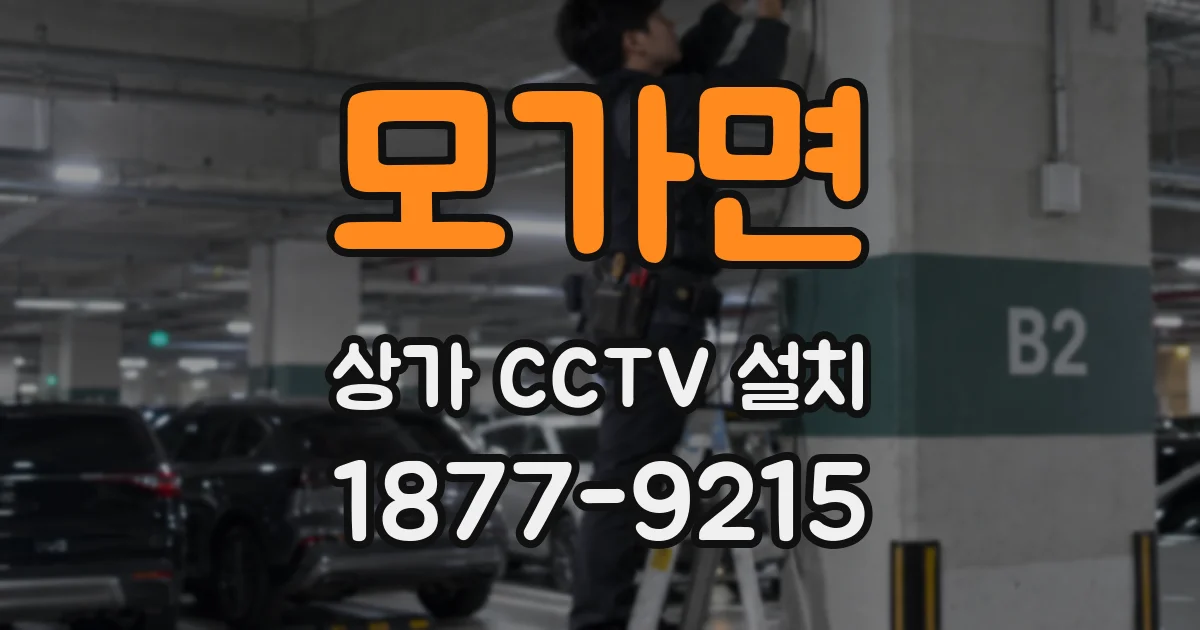 모가면 상가 CCTV 설치