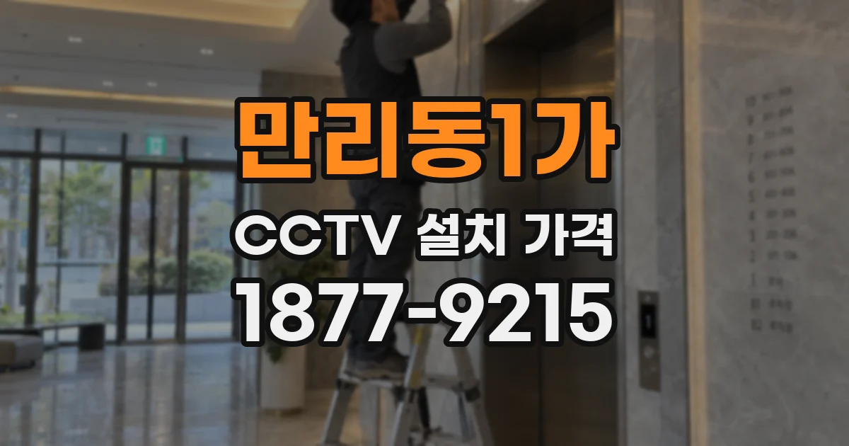 만리동1가 CCTV 설치 가격