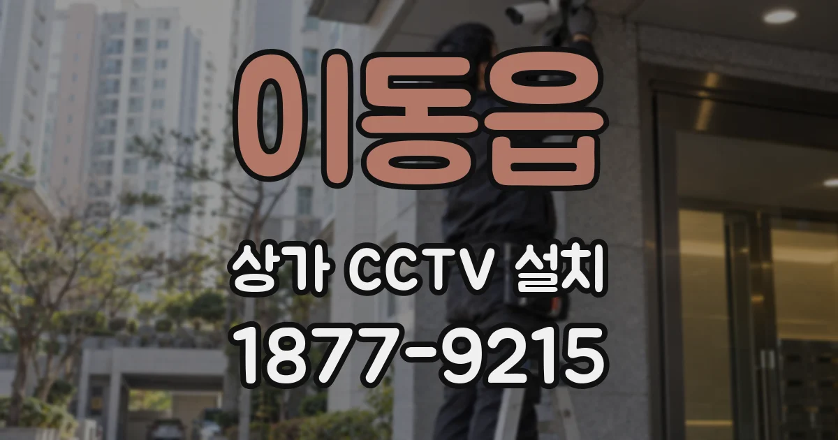 이동읍 상가 CCTV 설치