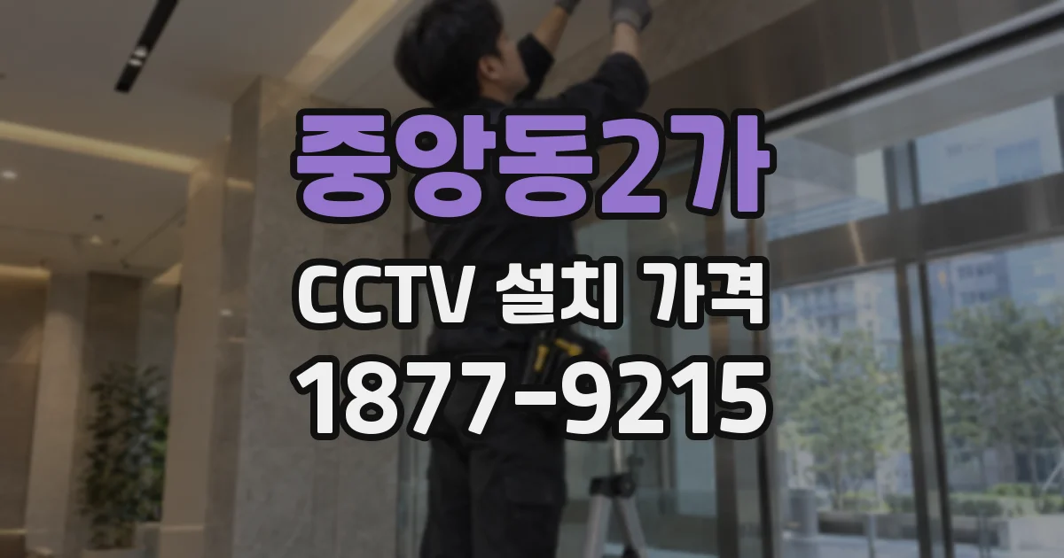 중앙동2가 CCTV 설치 가격