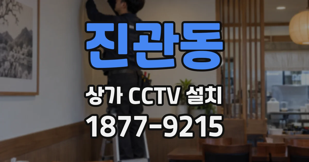 진관동 상가 CCTV 설치
