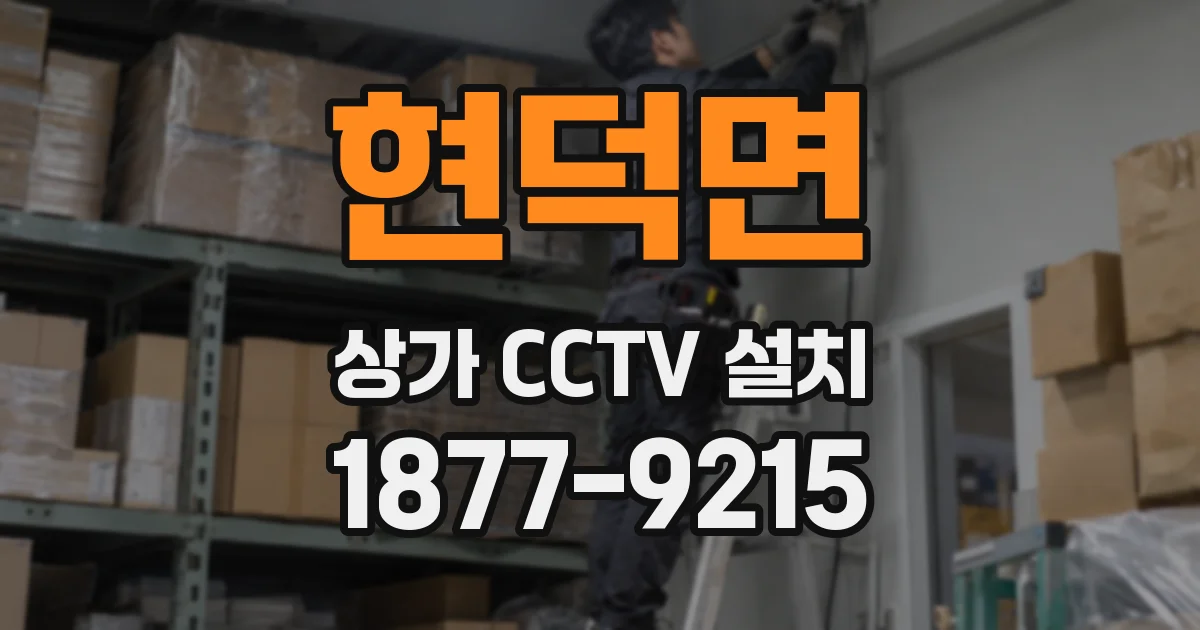 현덕면 상가 CCTV 설치