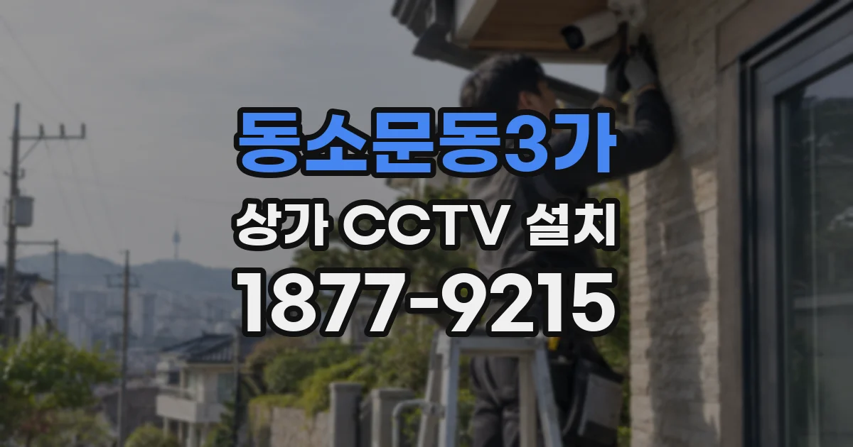 동소문동3가 상가 CCTV 설치