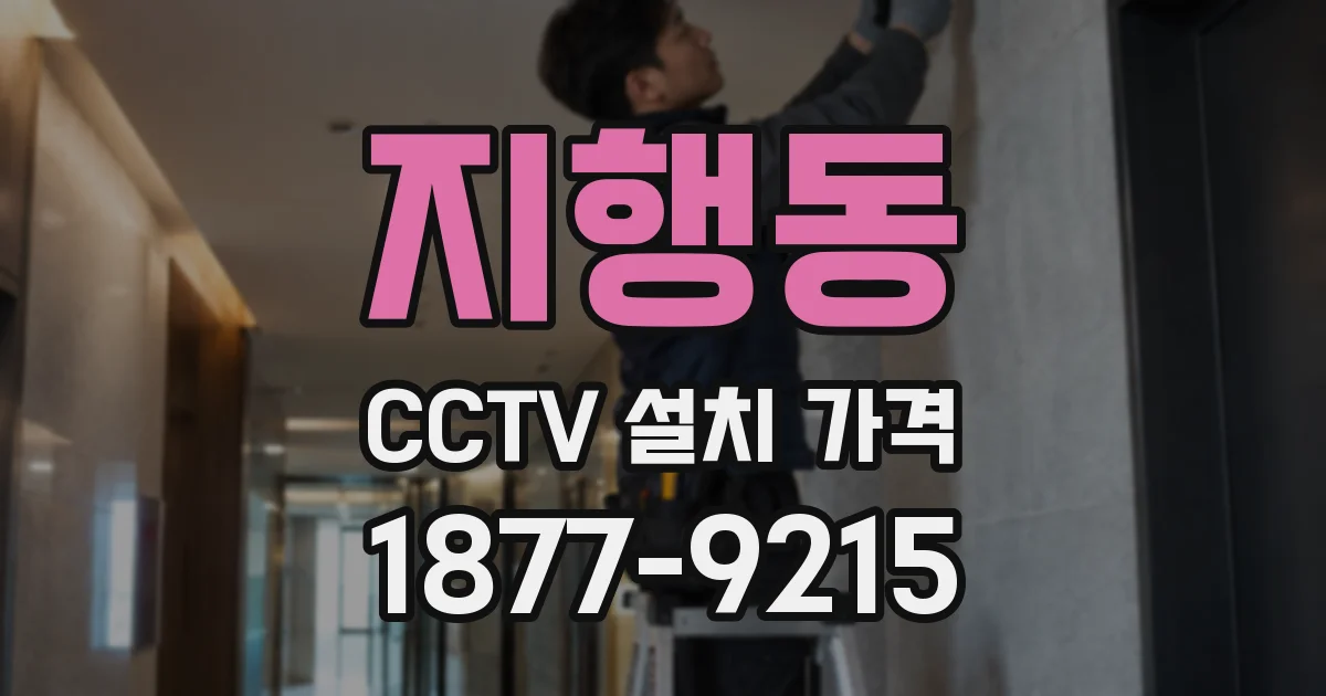 지행동 CCTV 설치 가격