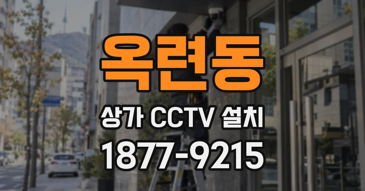 옥련동 상가 CCTV 설치