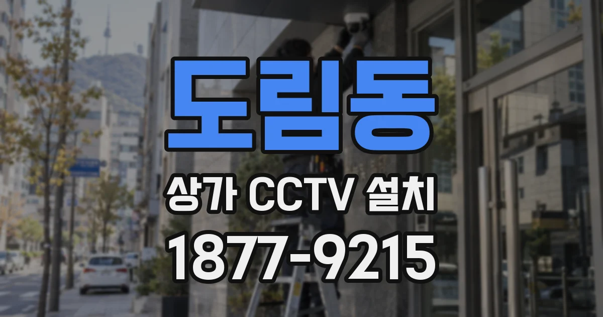도림동 상가 CCTV 설치