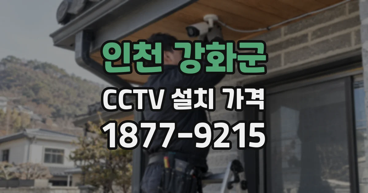 인천 강화군 CCTV 설치 가격