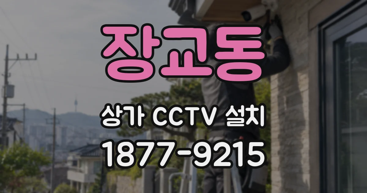 장교동 상가 CCTV 설치