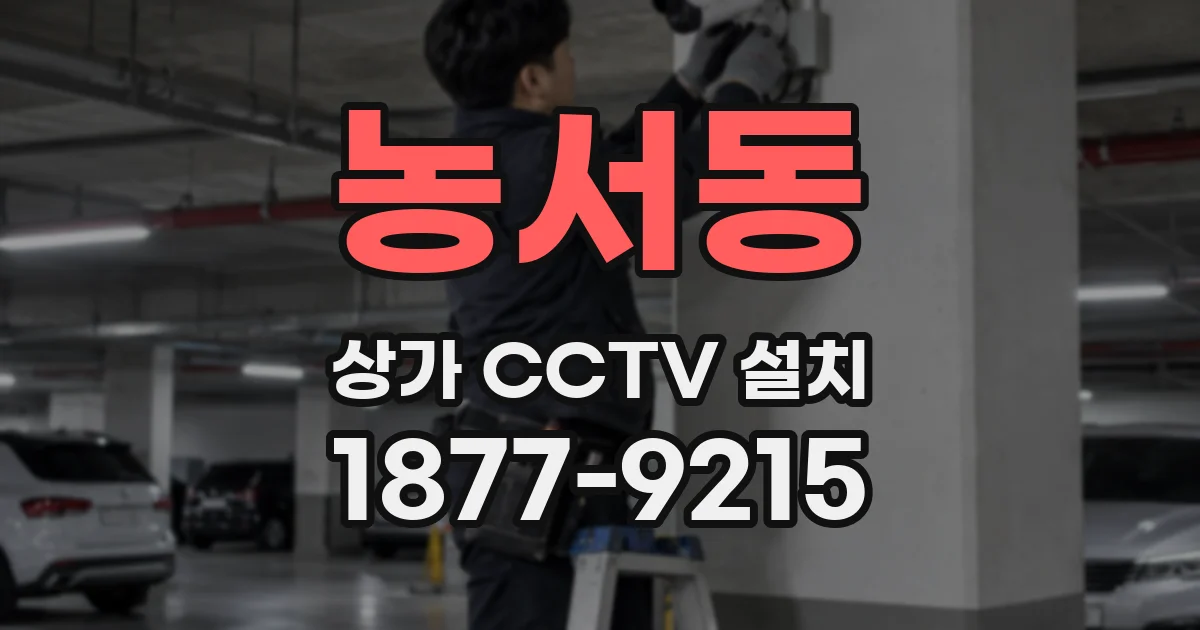 농서동 상가 CCTV 설치