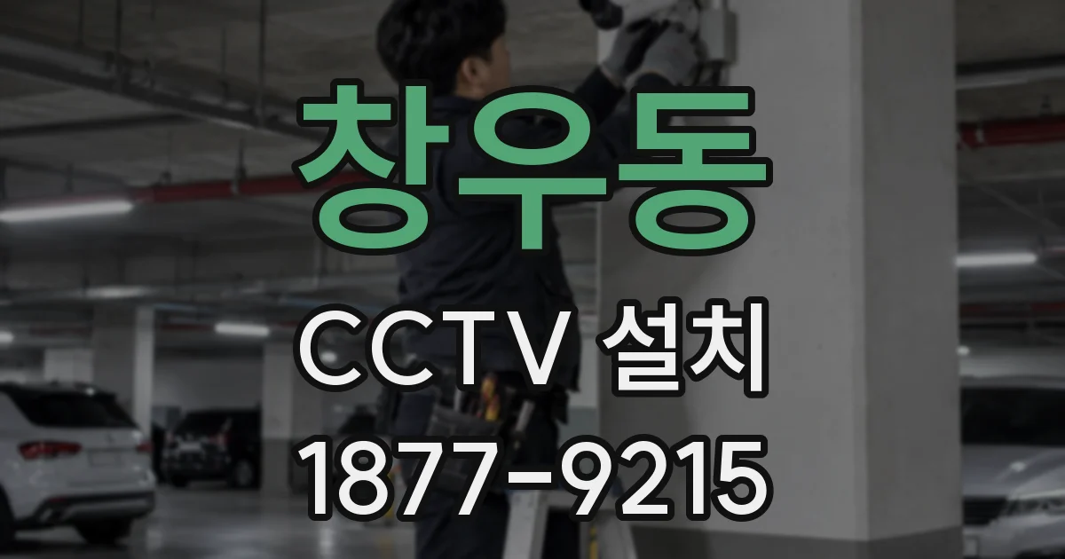 창우동 CCTV 설치
