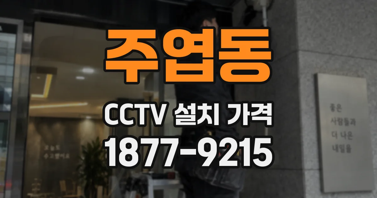 주엽동 CCTV 설치 가격