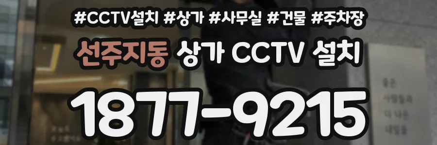 선주지동 상가 CCTV 설치