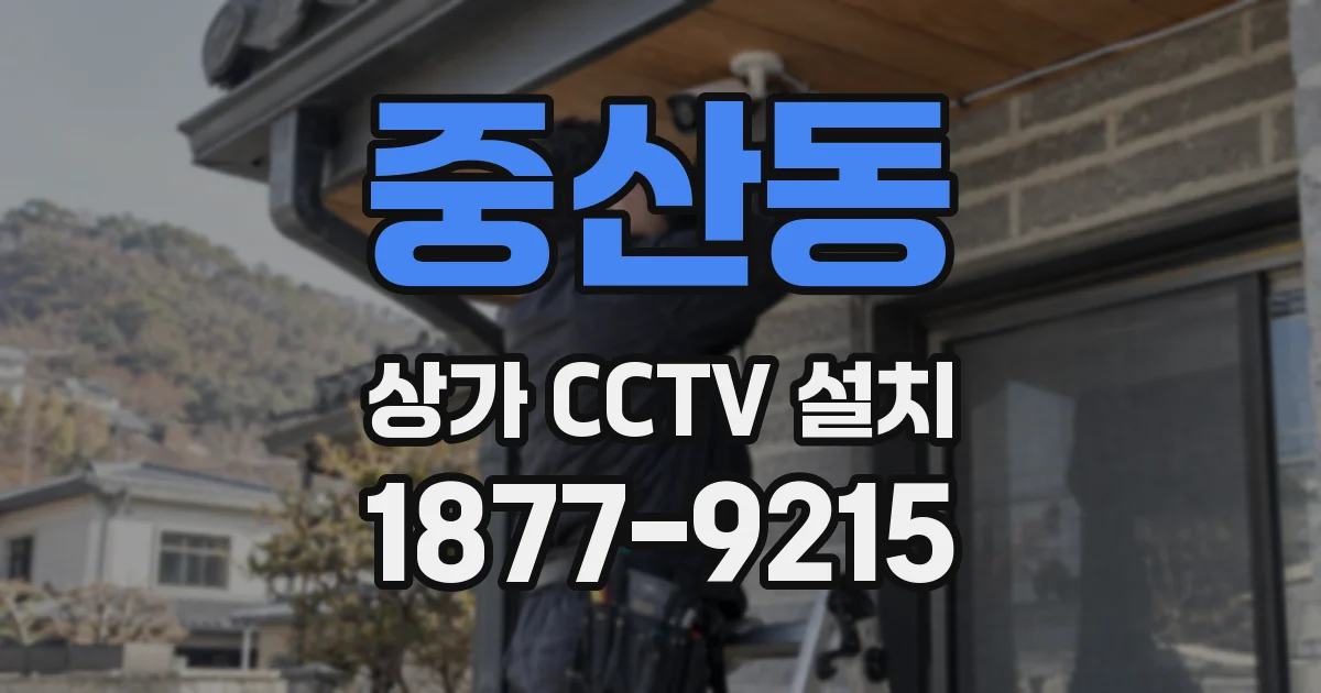 중산동 상가 CCTV 설치