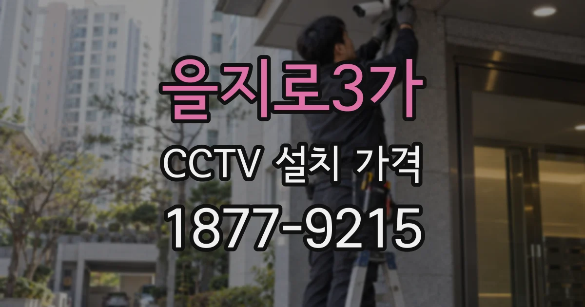 을지로3가 CCTV 설치 가격