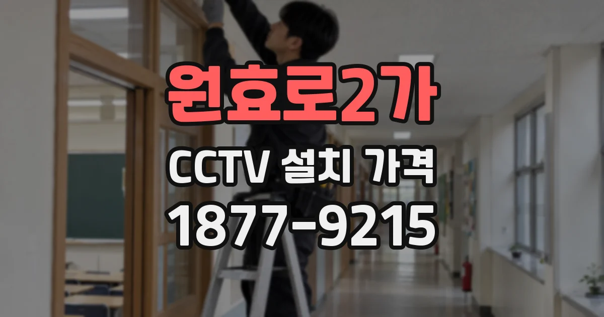 원효로2가 CCTV 설치 가격