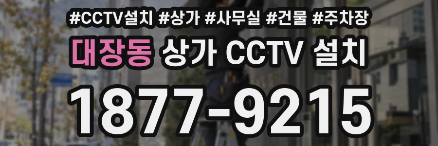 대장동 상가 CCTV 설치