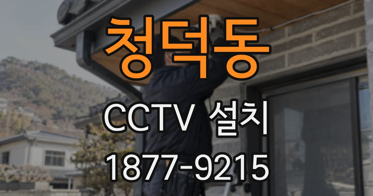청덕동 CCTV 설치