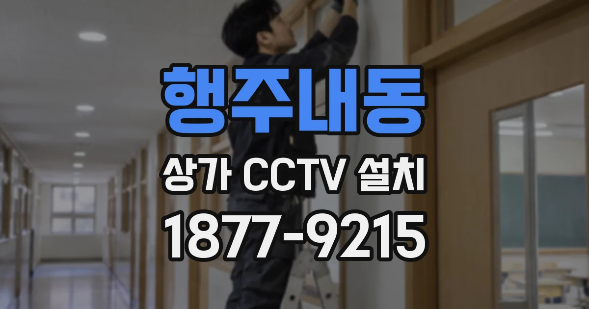 행주내동 상가 CCTV 설치