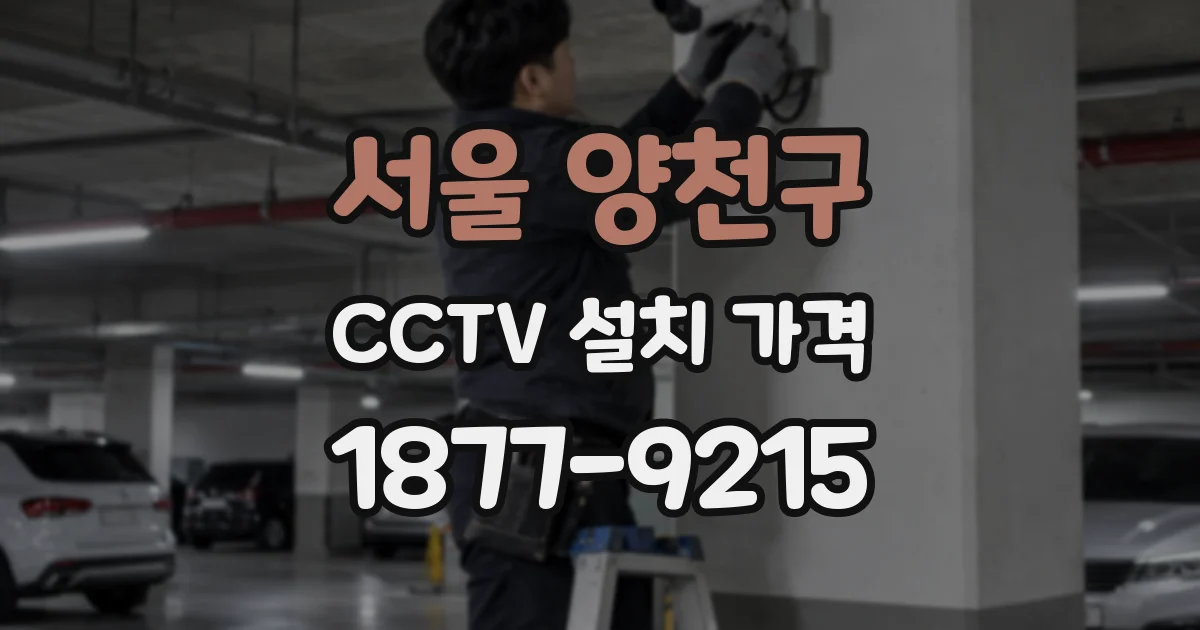 서울 양천구 CCTV 설치 가격