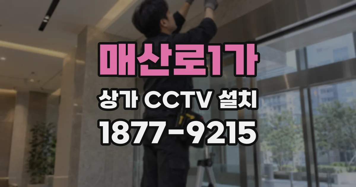 매산로1가 상가 CCTV 설치