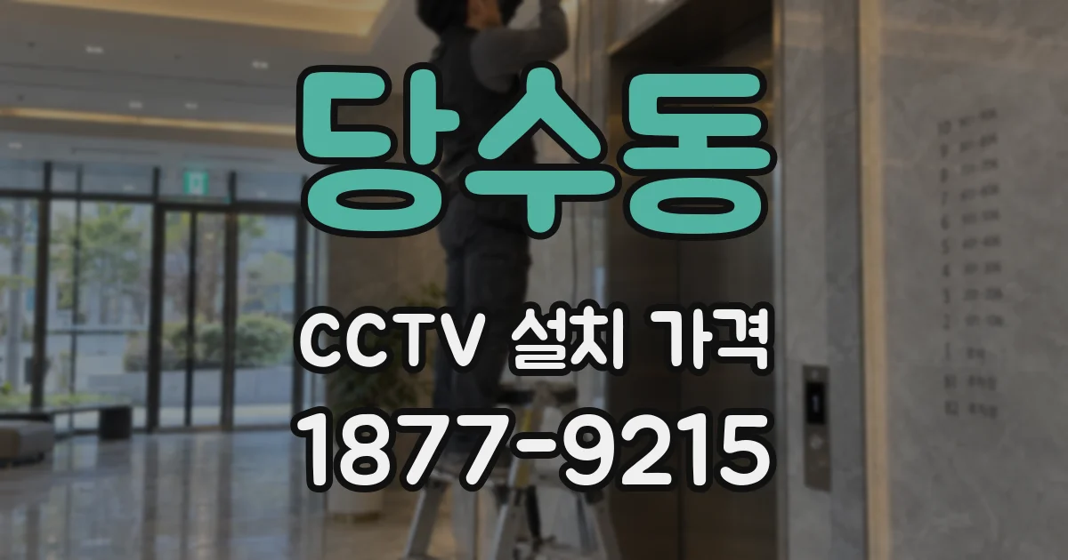 당수동 CCTV 설치 가격