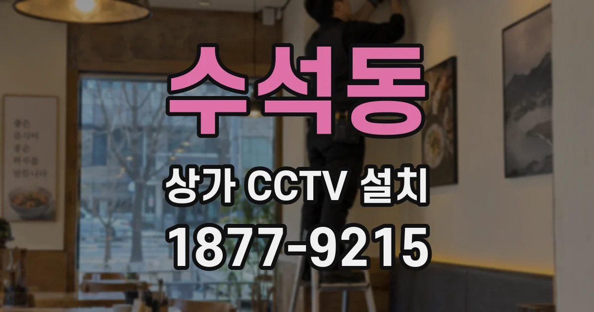 수석동 상가 CCTV 설치