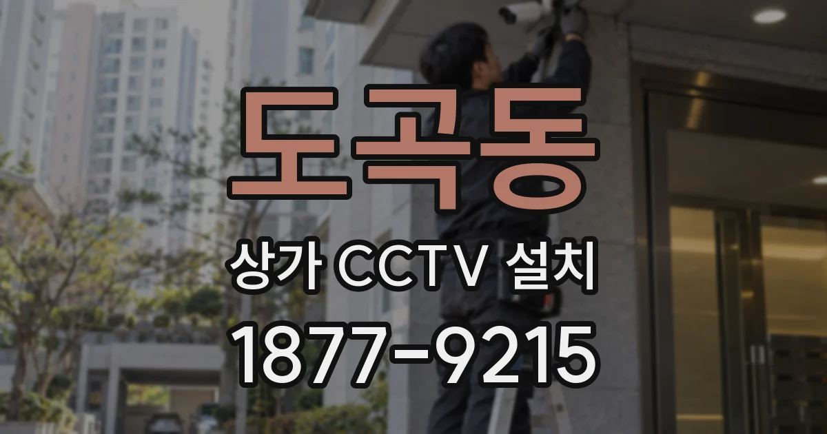도곡동 상가 CCTV 설치