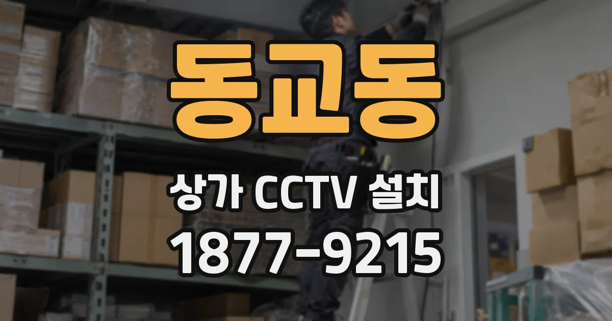 동교동 상가 CCTV 설치