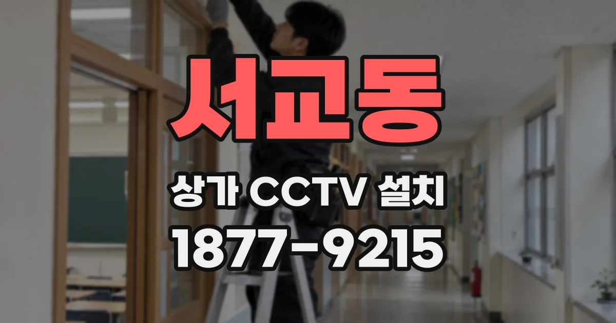 서교동 상가 CCTV 설치