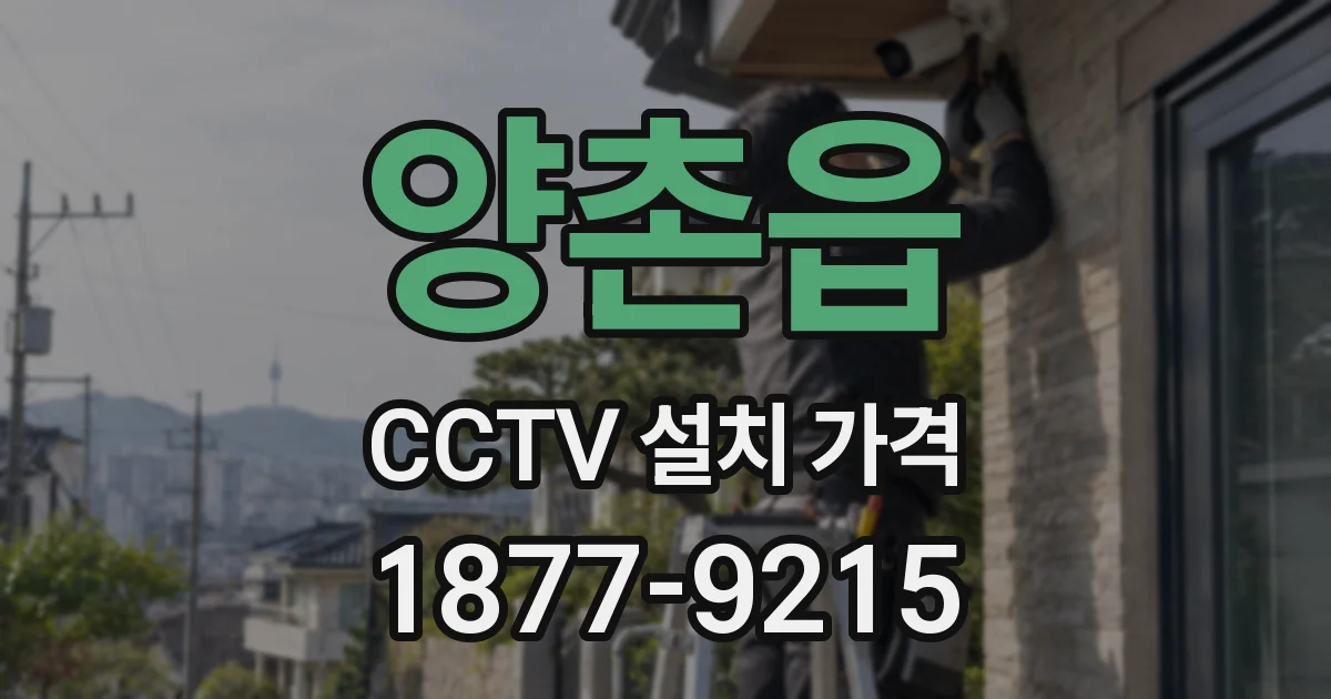 양촌읍 CCTV 설치 가격