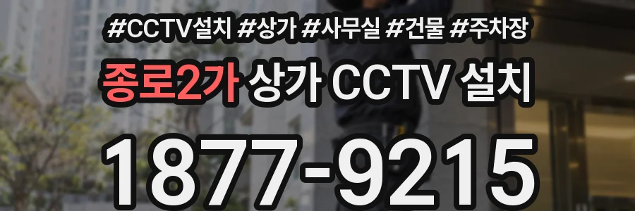 종로2가 상가 CCTV 설치