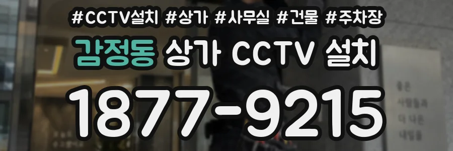 감정동 상가 CCTV 설치