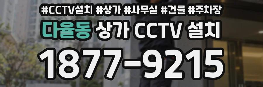 다율동 상가 CCTV 설치