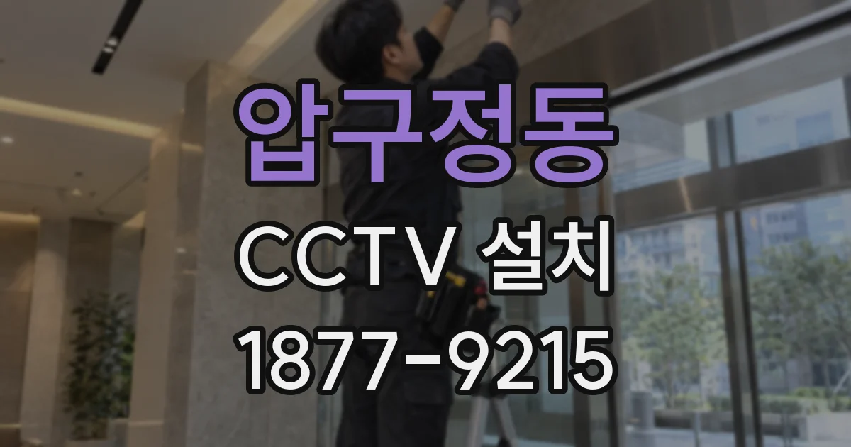 압구정동 CCTV 설치