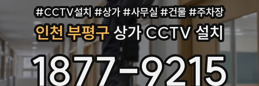 인천 부평구 상가 CCTV 설치