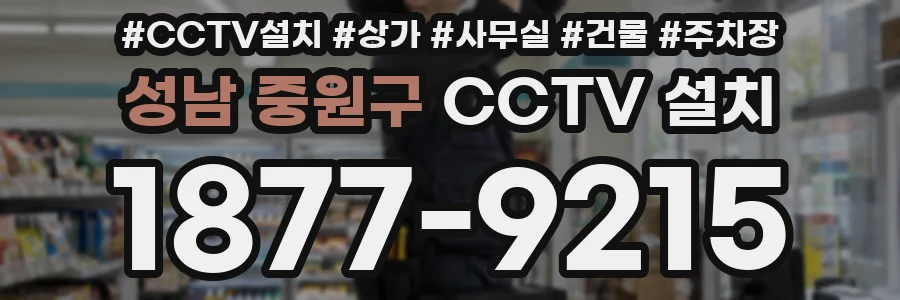 성남 중원구 CCTV 설치