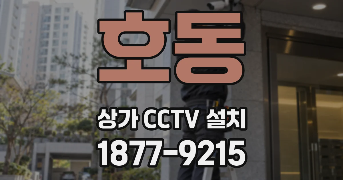 호동 상가 CCTV 설치