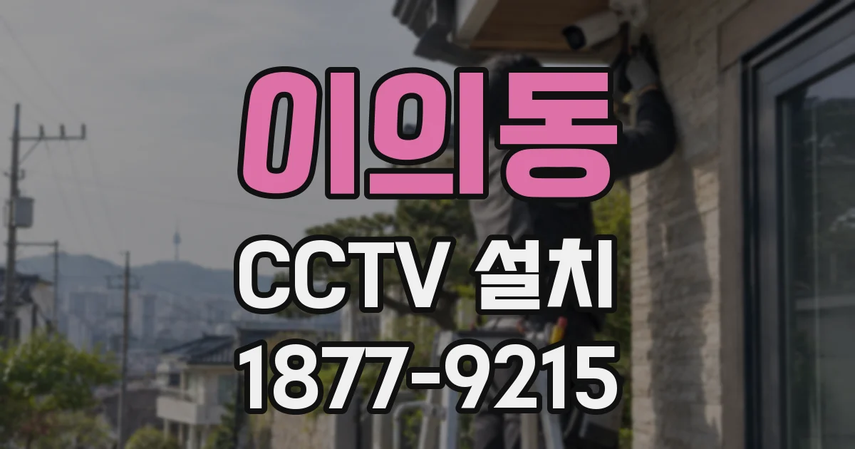 이의동 CCTV 설치