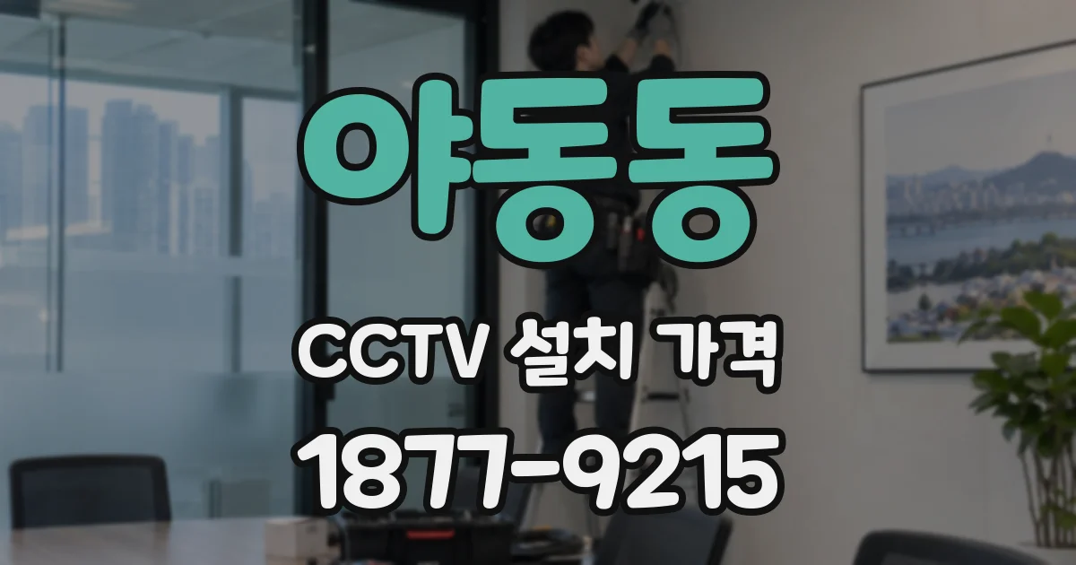 야동동 CCTV 설치 가격