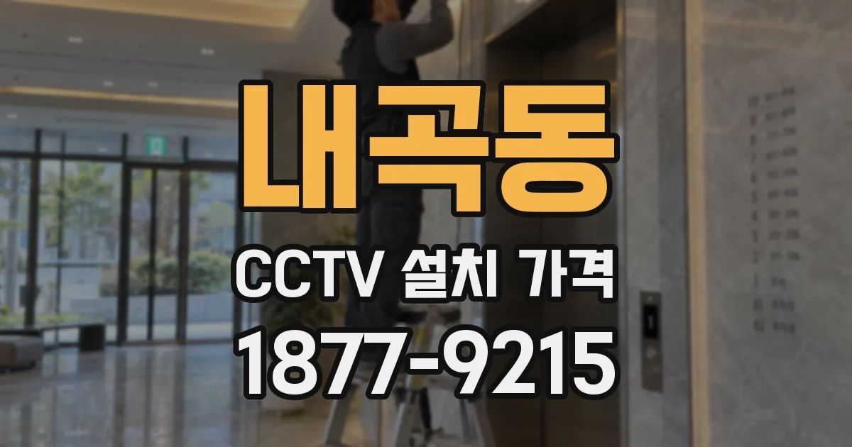 내곡동 CCTV 설치 가격